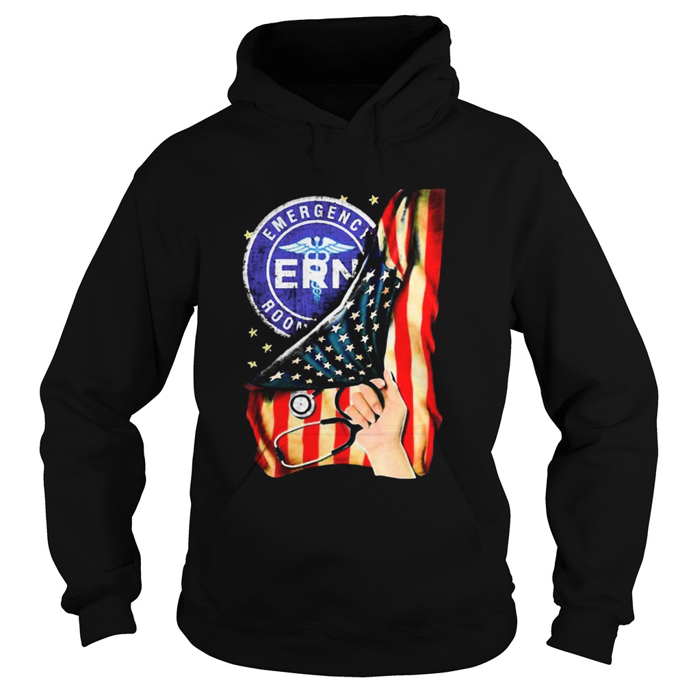 Emergency Room And American Flag  Hoodie