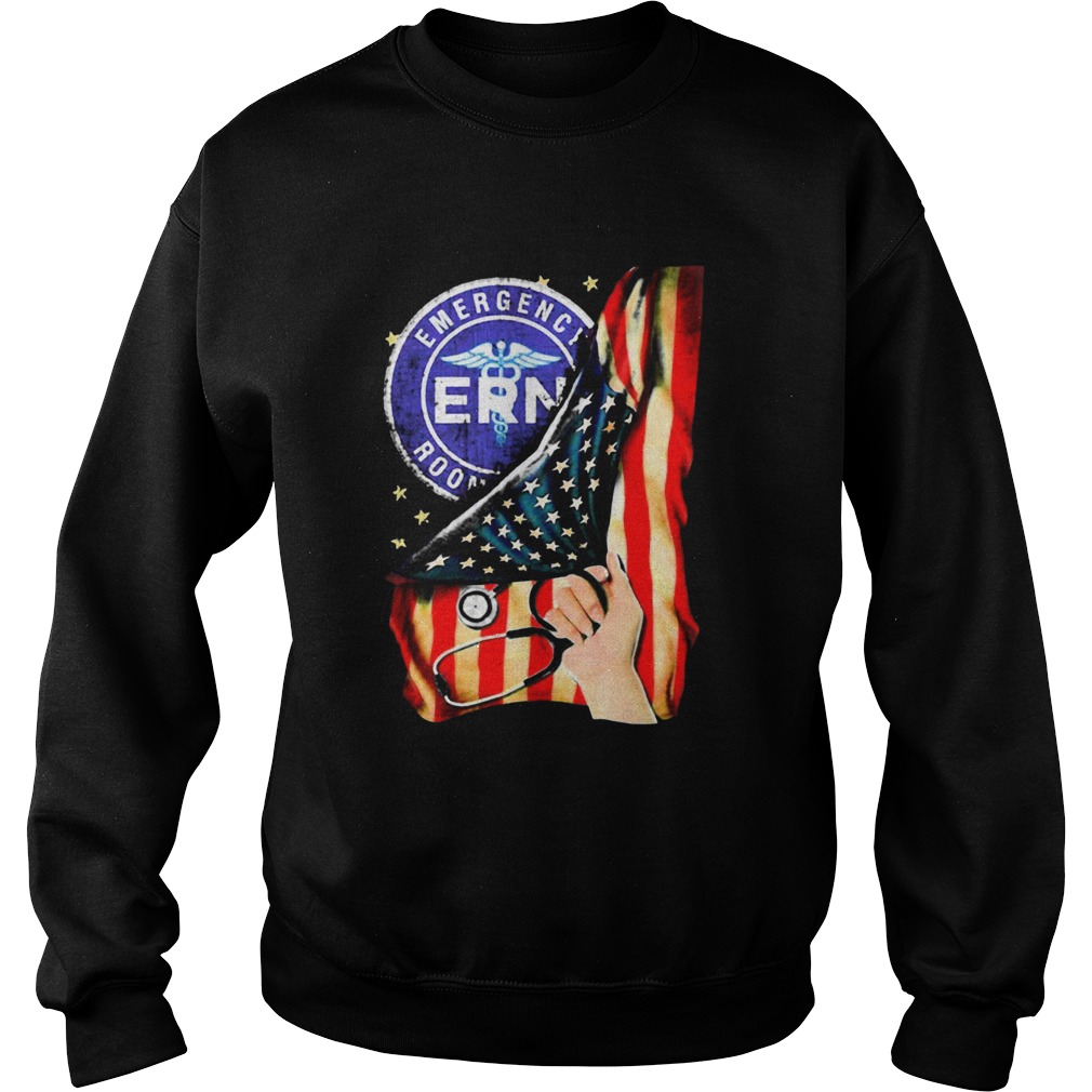 Emergency Room And American Flag  Sweatshirt