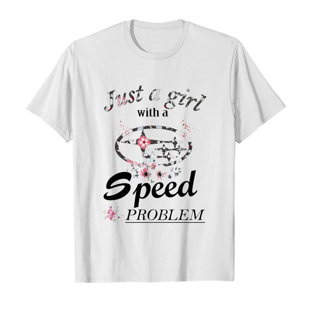 Flower Just A Girl With A Speed Problem Subaru  Classic Men's T-shirt