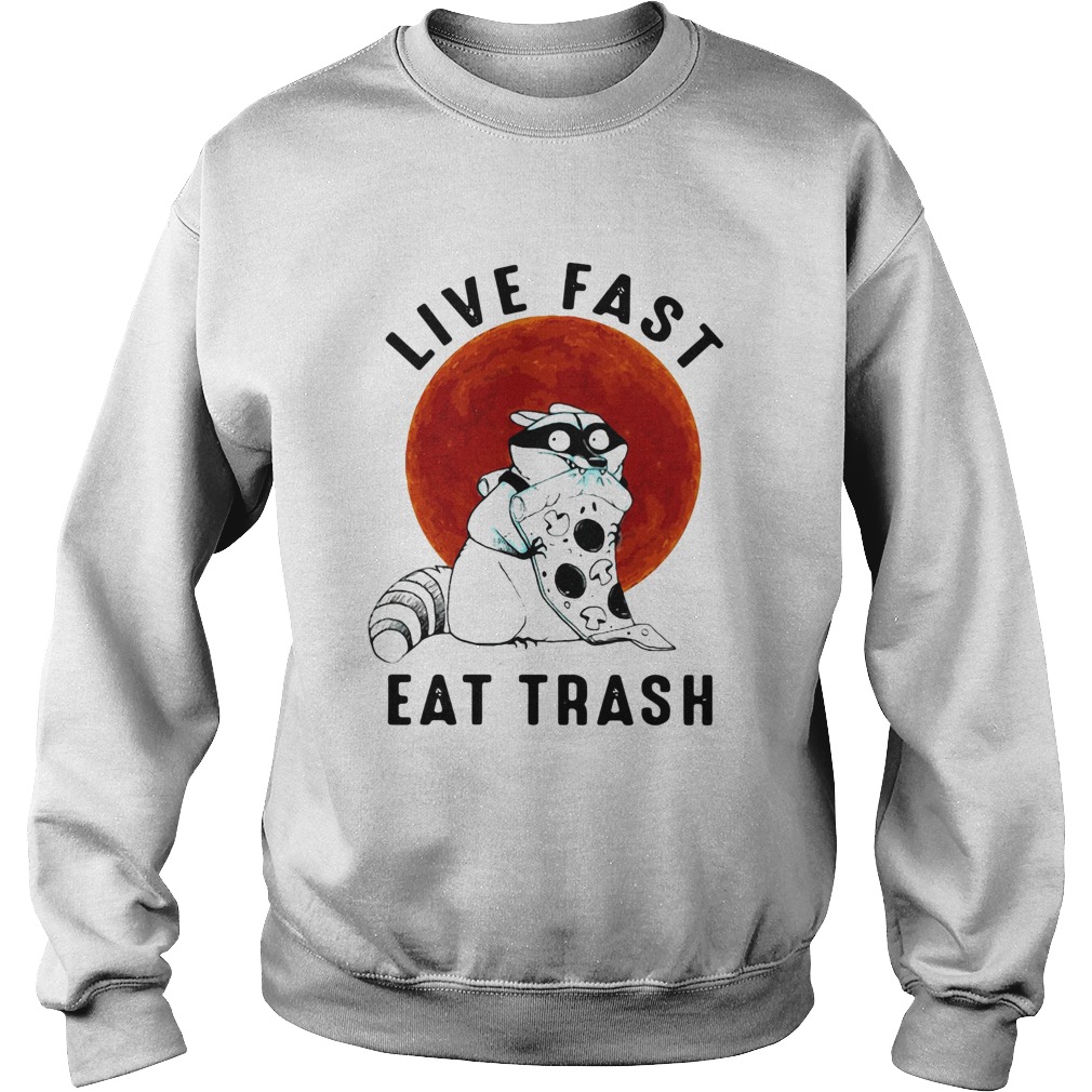 Fox Live Fast Eat Trash Vintage  Sweatshirt