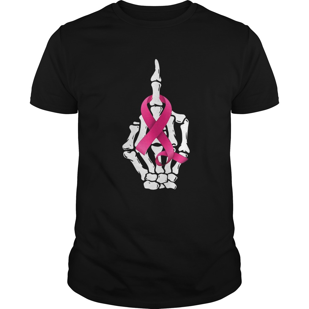 Fuck Breast Cancer Middle Finger Pink Ribbon shirt