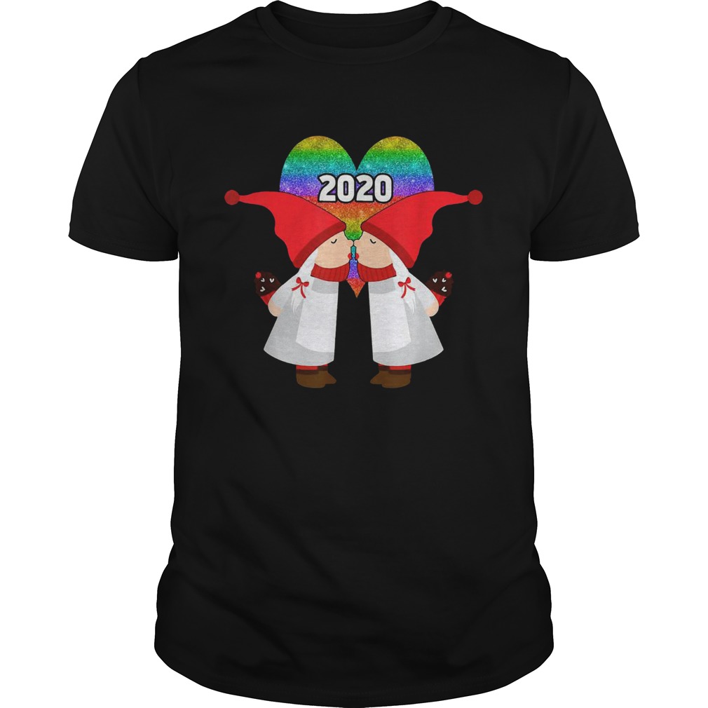 Gnome Couple Lesbian Valentines Day 2020 shirt