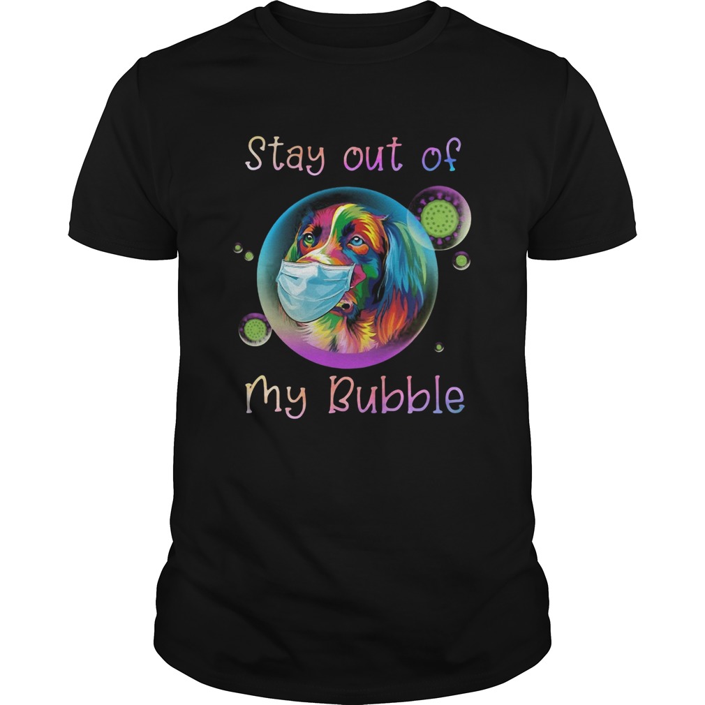 Golden retriever stay out my bubble coronavirus mask shirt