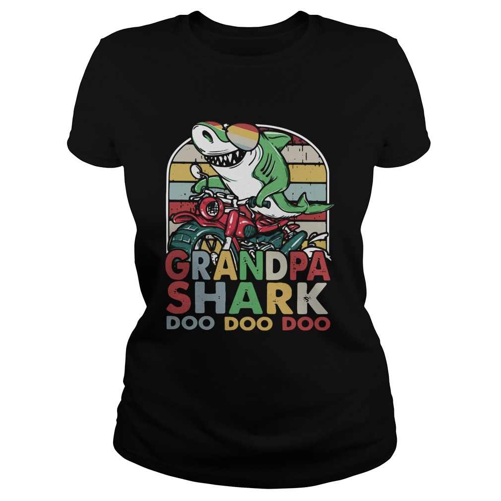 Grandfather Shark Doo Doo Doo Biker Premium  Classic Ladies