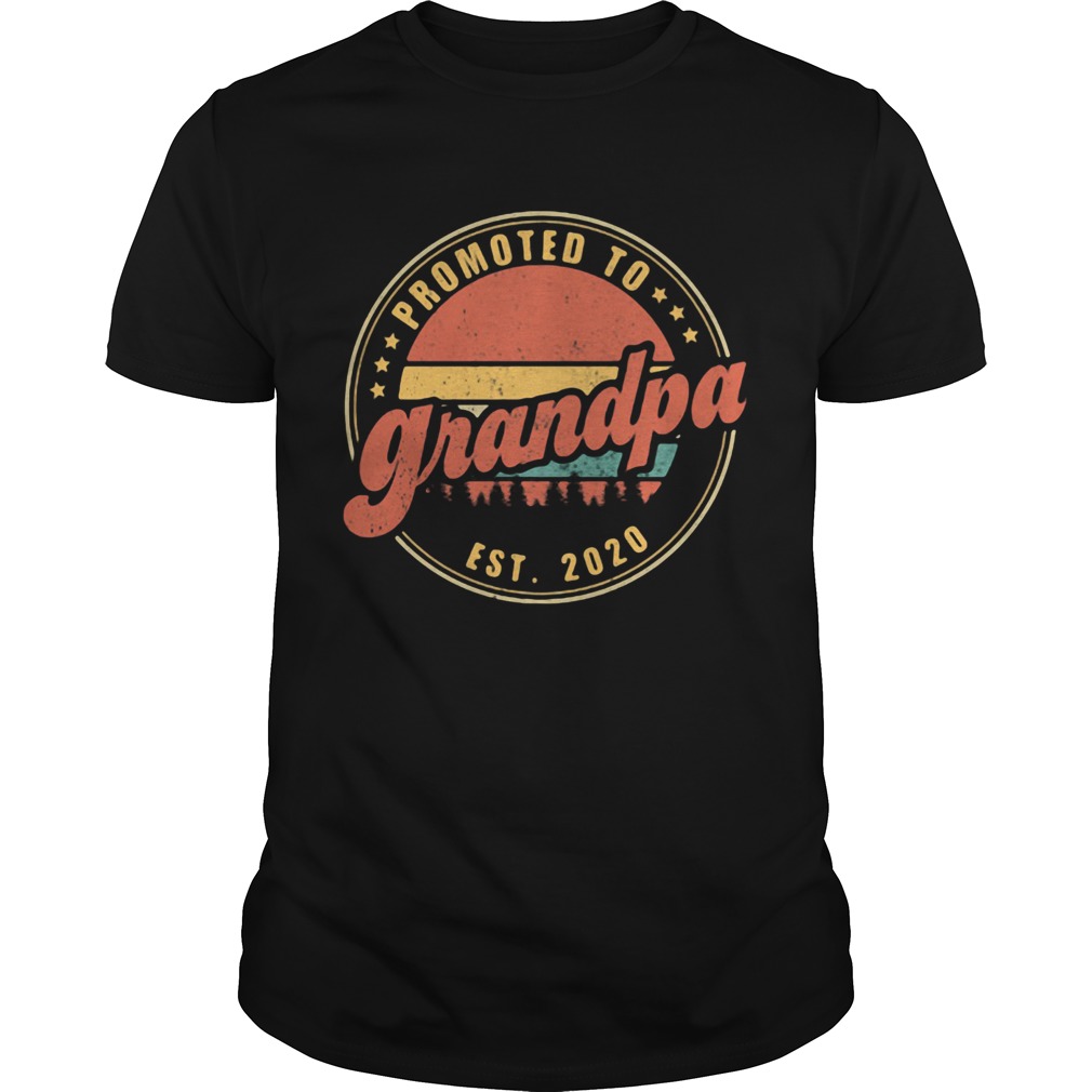 Grandpa promoted to est 2020 vintage shirt