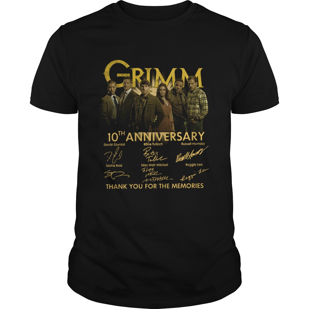 Grimm 10th Anniversary Thank You For The Memories Signature shirt