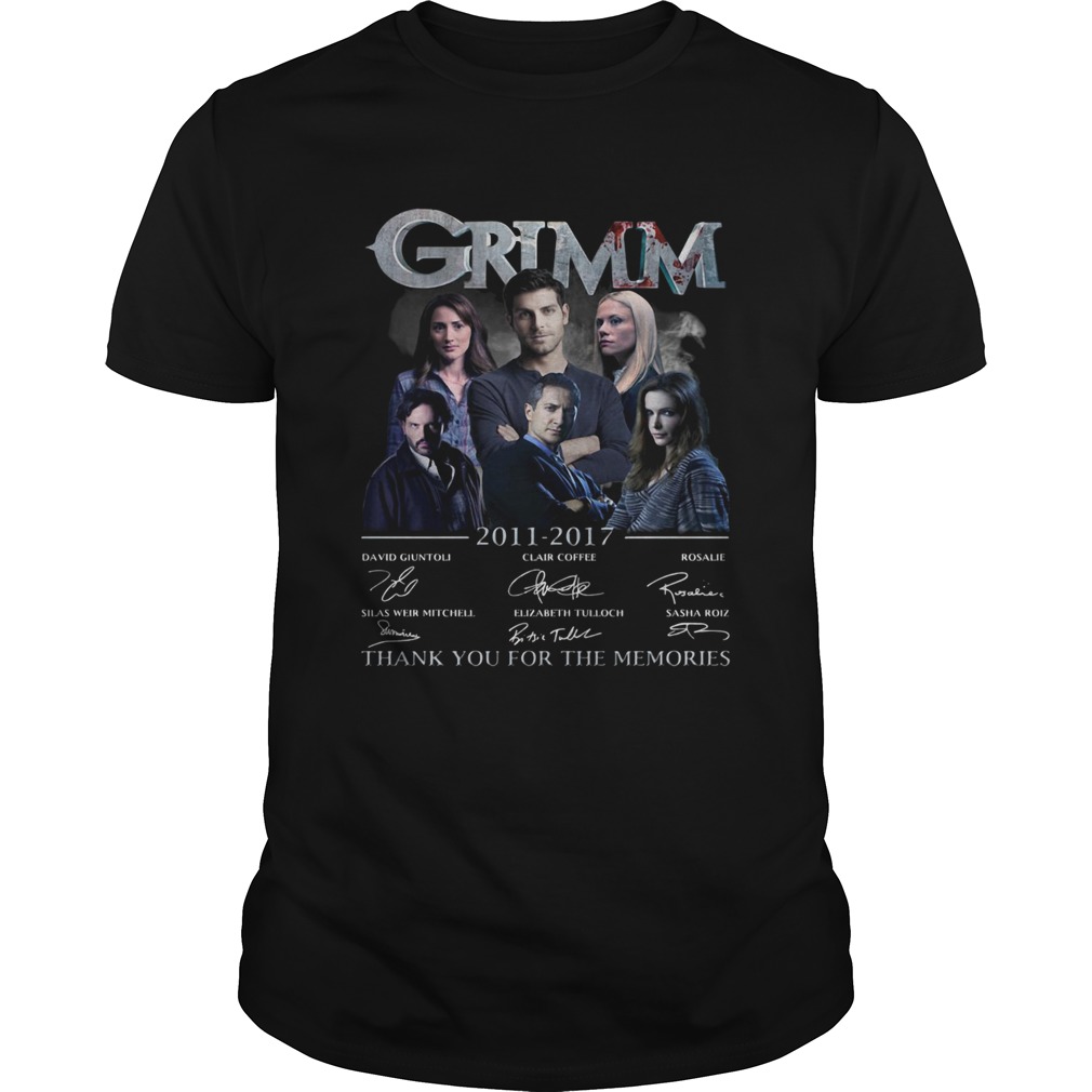 Grimm 2011 2017 signature thank you for the memories shirt