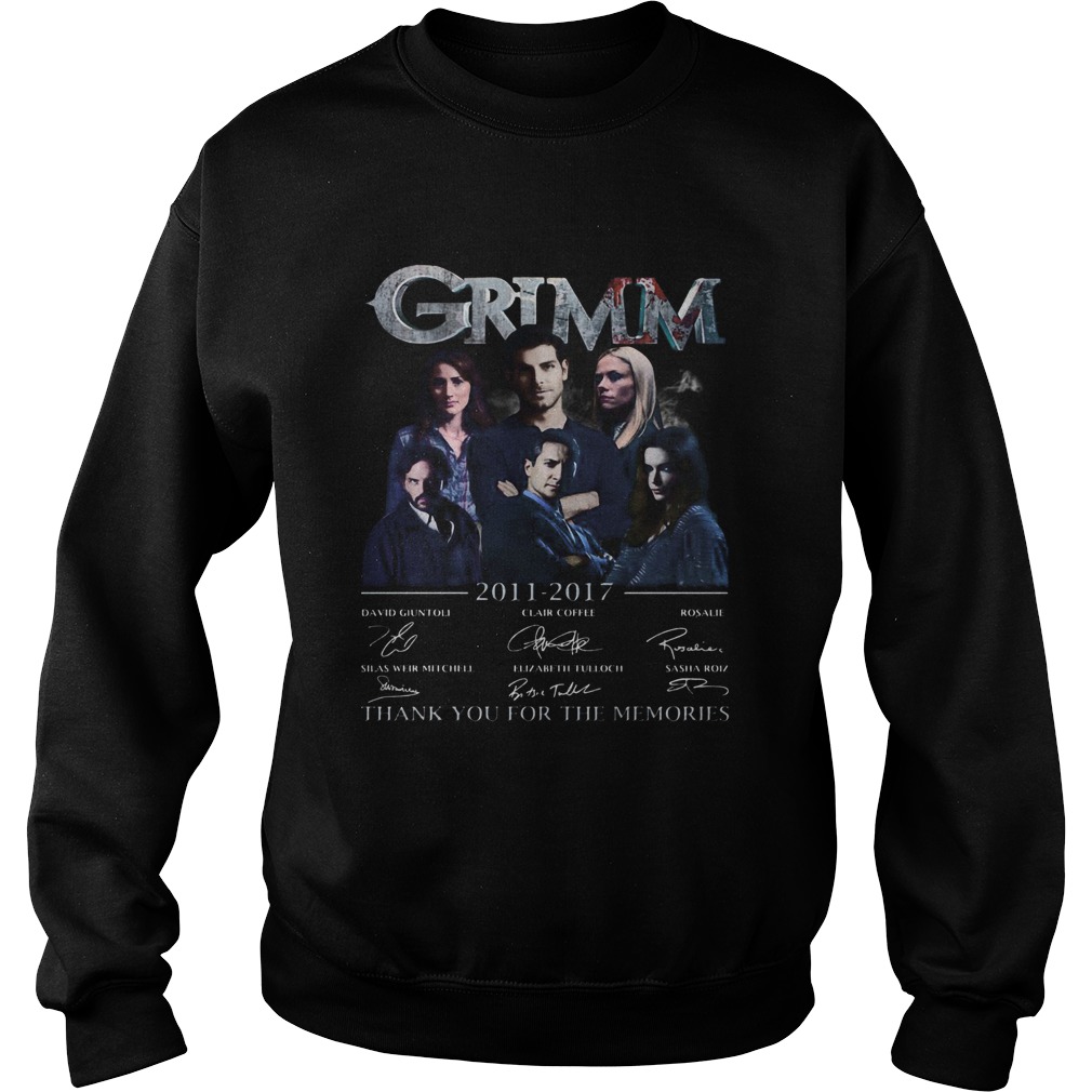 Grimm 2011 2017 signature thank you for the memories  Sweatshirt