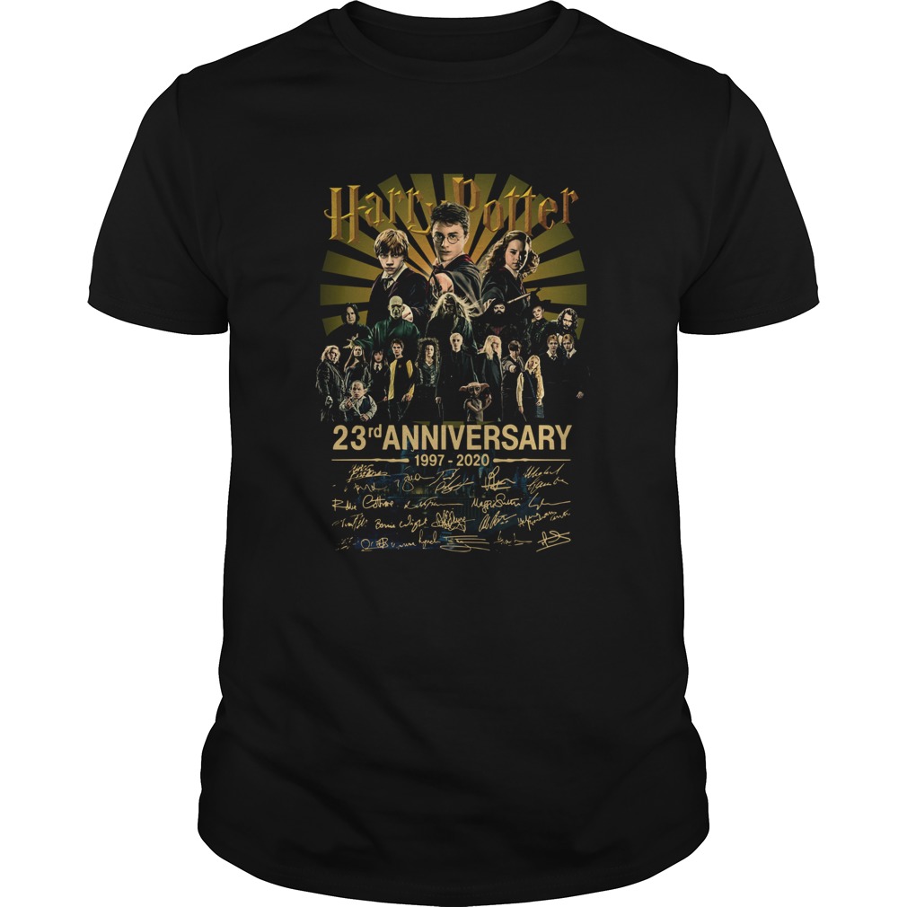 Harry potter 23rd anniversary 19972020 all character signatures shirt