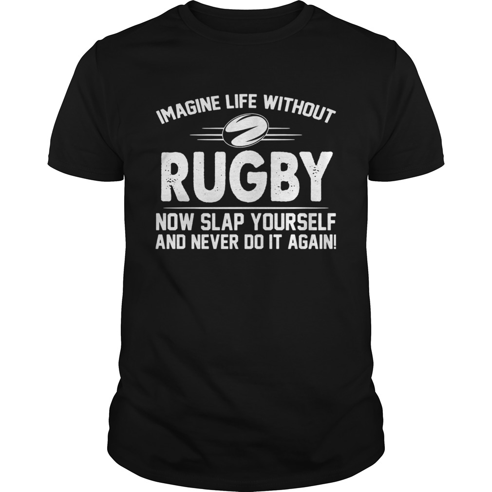 Imagine life without rugby now slap yourself and never do it again shirt