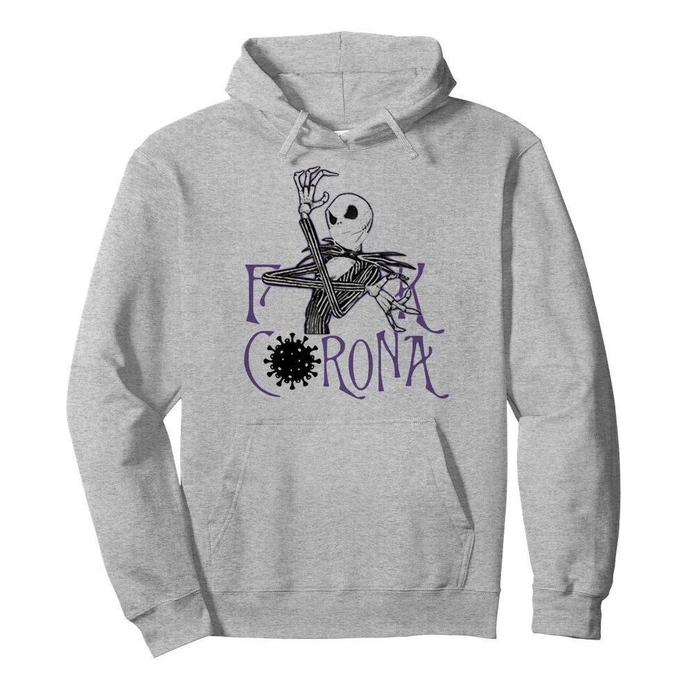 Jack Skellington Face Mask Fuck Coronavirus Covid-19  Unisex Hoodie