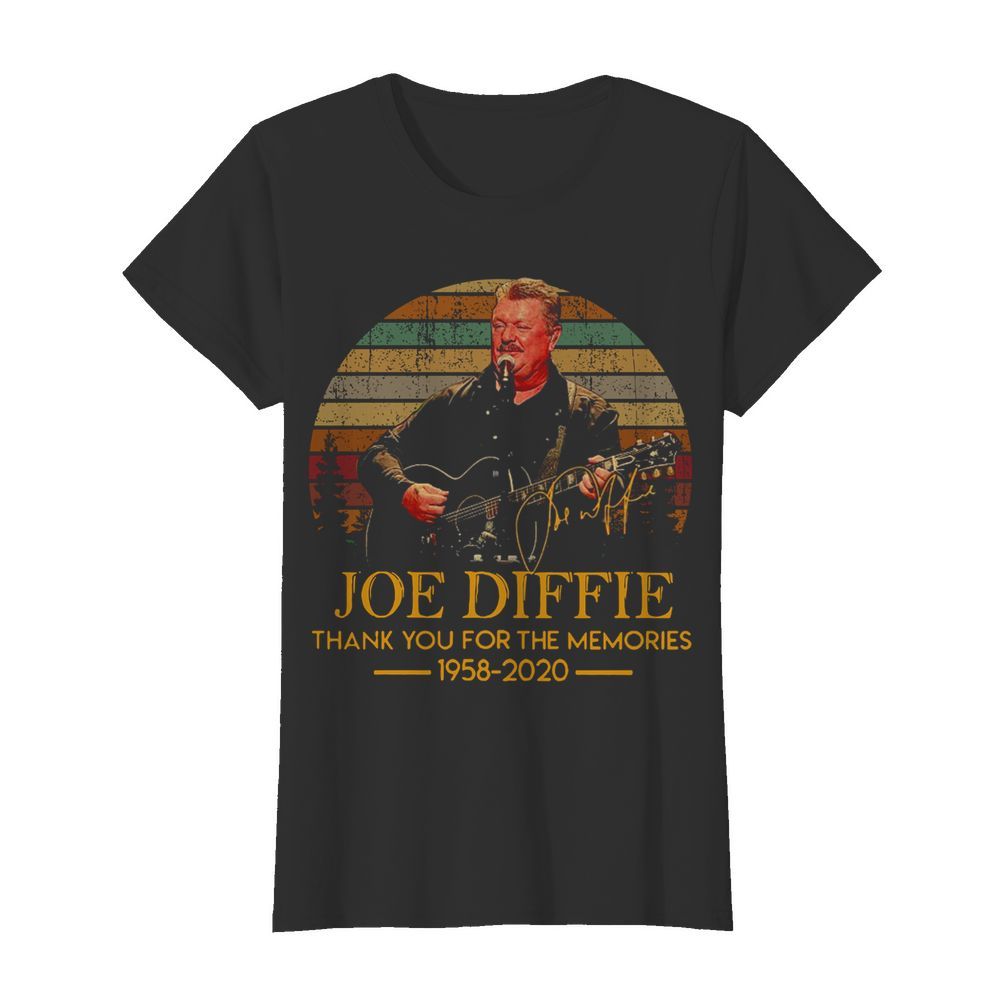 Joe Diffie Thank You For The Memories 1958 2020 Vintage  Classic Women's T-shirt