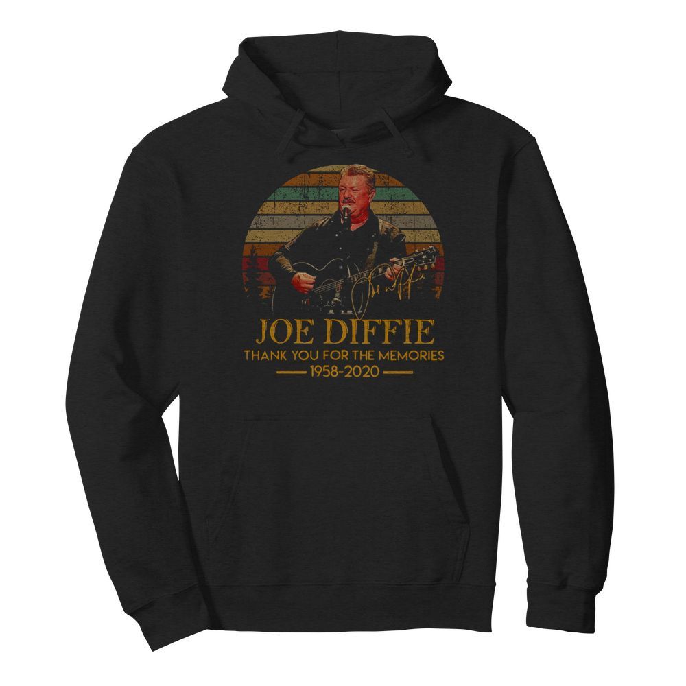 Joe Diffie Thank You For The Memories 1958 2020 Vintage  Unisex Hoodie