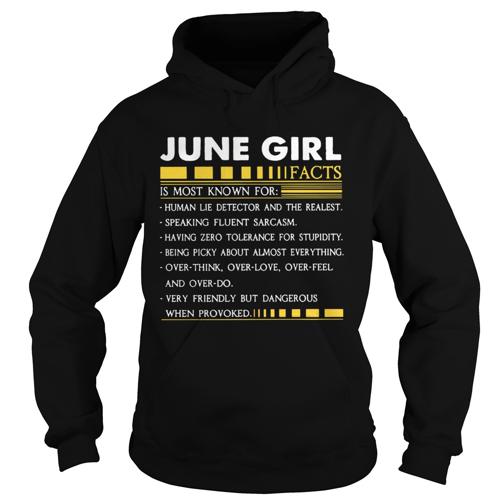 June Girl Facts Gemini Funny Harajuku Custom Female  Hoodie