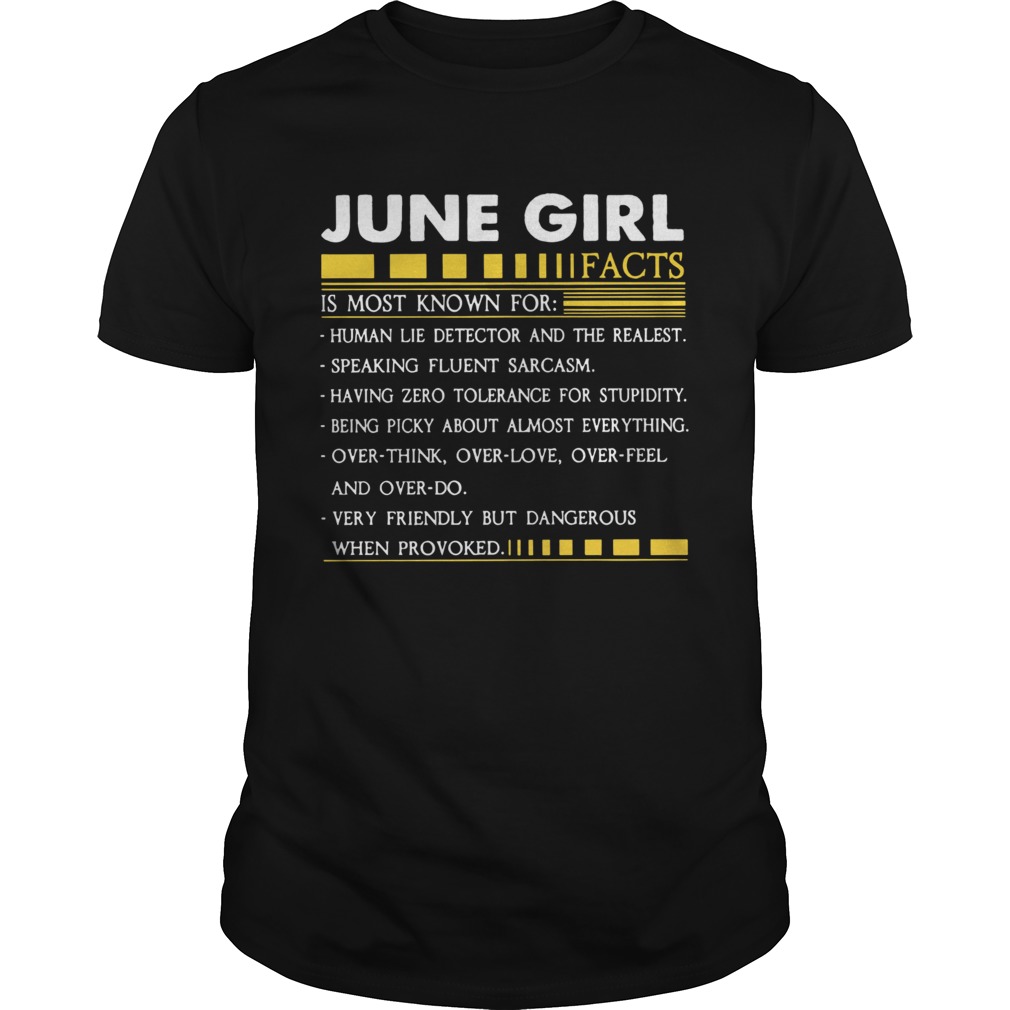 June Girl Facts Gemini Funny Harajuku Custom Female  Unisex