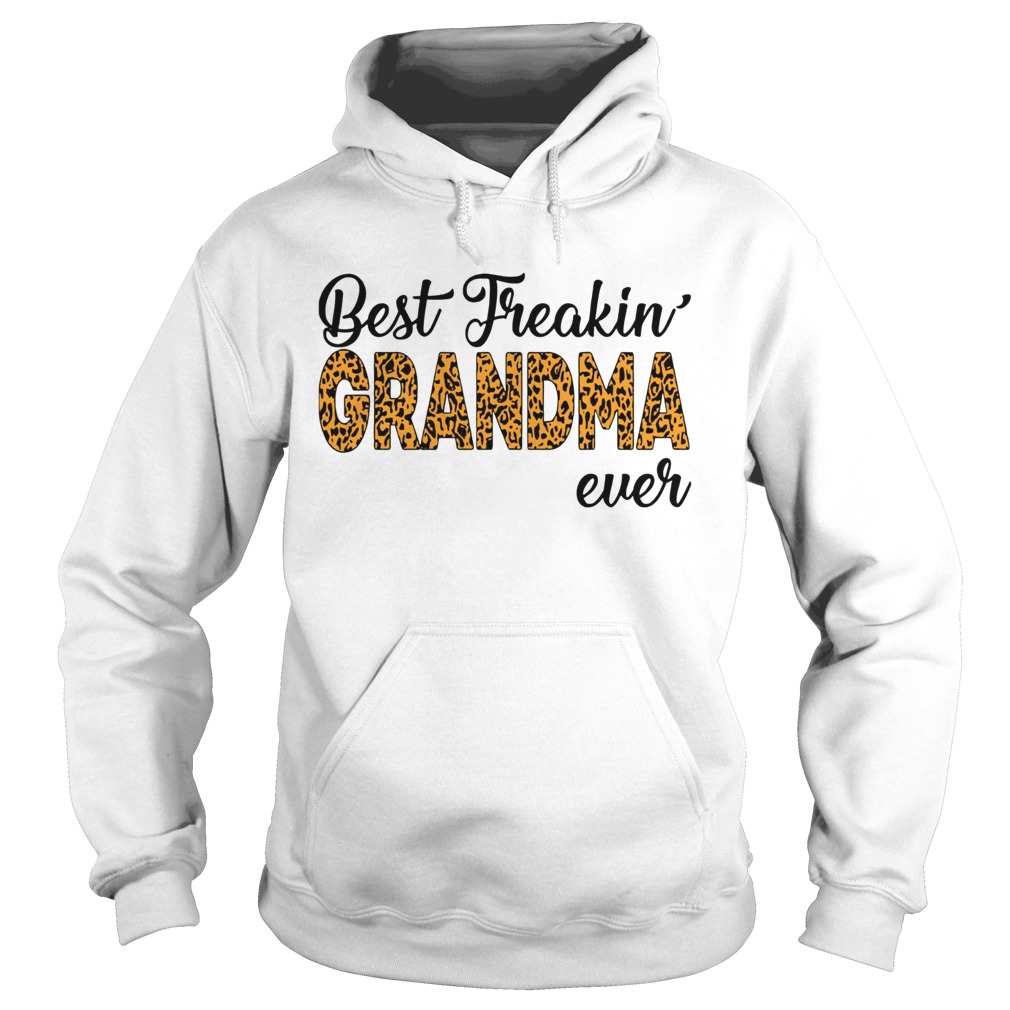 Leopard Print Best Freakin Grandma Ever  Hoodie