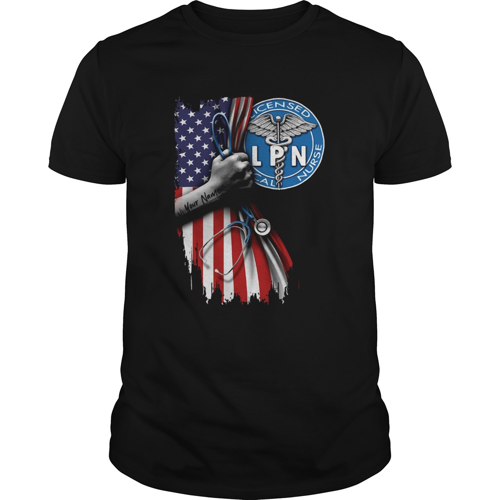 Licensed Practical Nurse Logo American Flag shirt