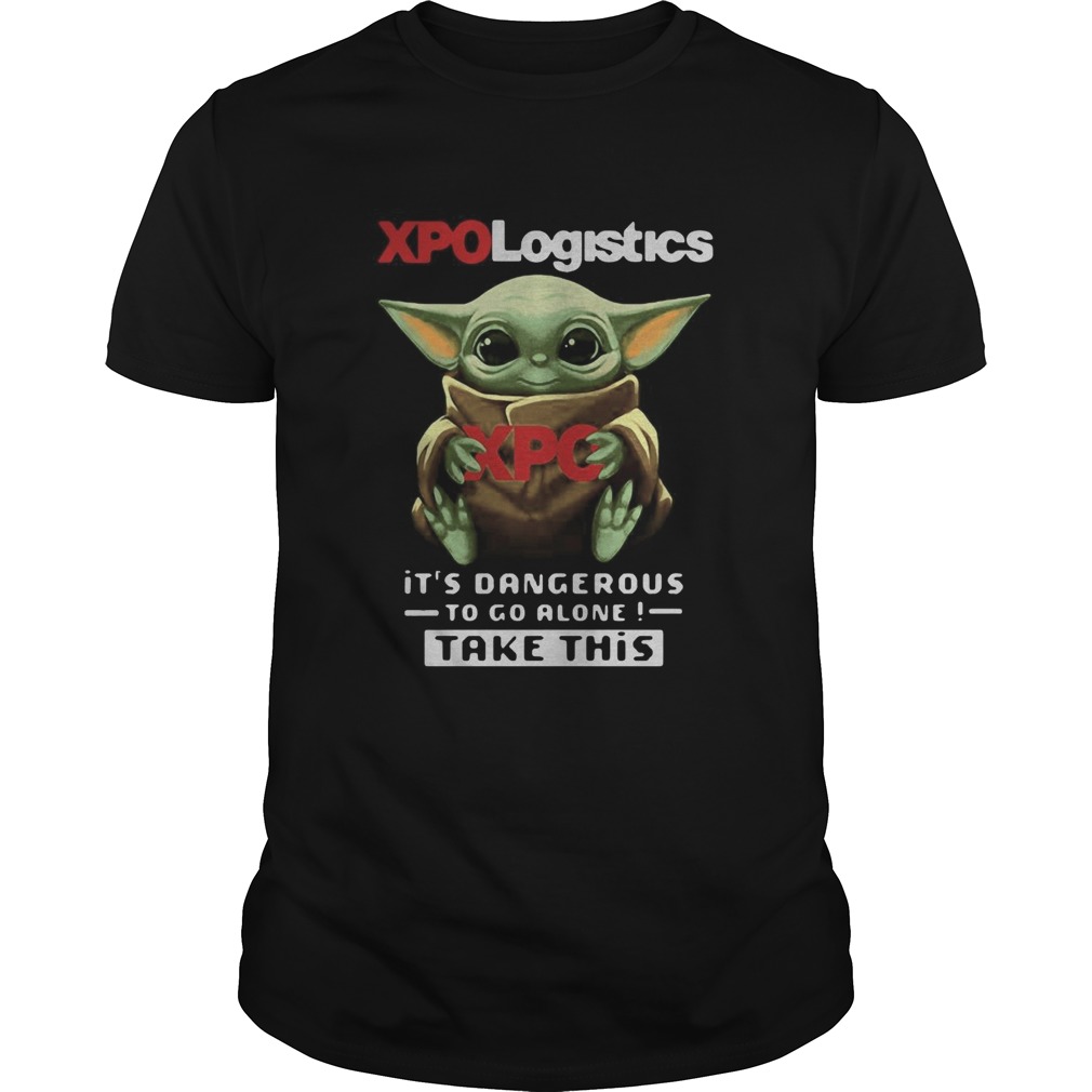 Mask Baby Yoda Hugging Xpo Logistics I Cant Stay At Home shirt