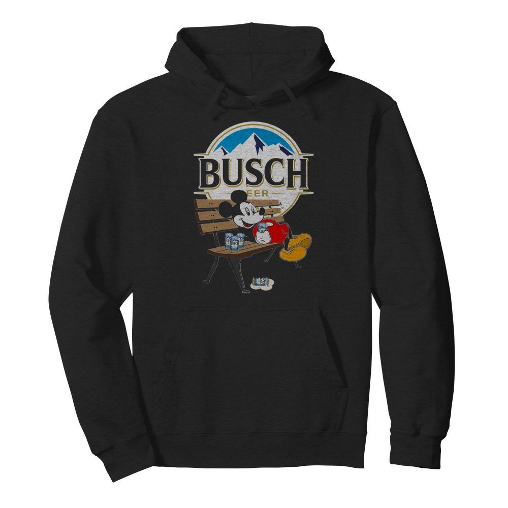 Mickey Mouse Drink Busch Beer  Unisex Hoodie