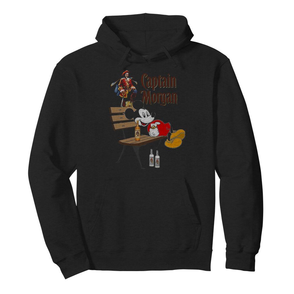 Mickey Mouse Drink Captain Morgan  Unisex Hoodie