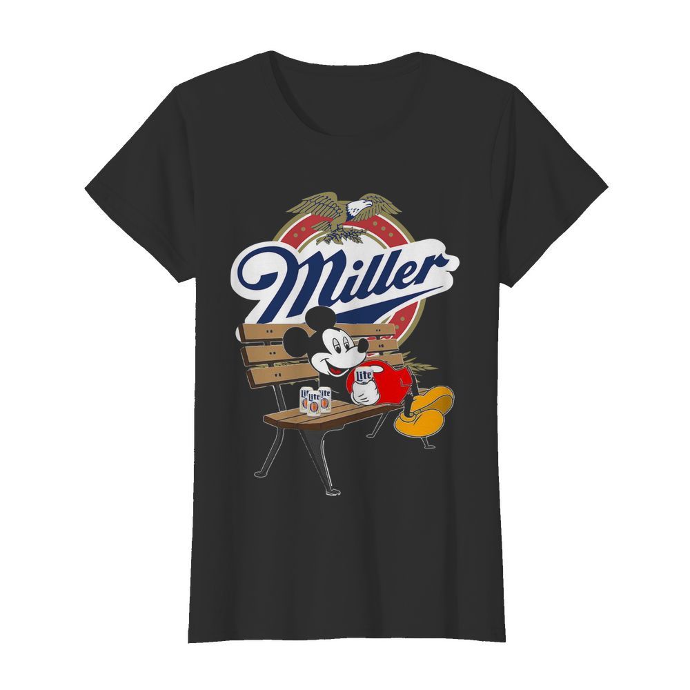 Mickey Mouse Drink Miller Beer  Classic Women's T-shirt