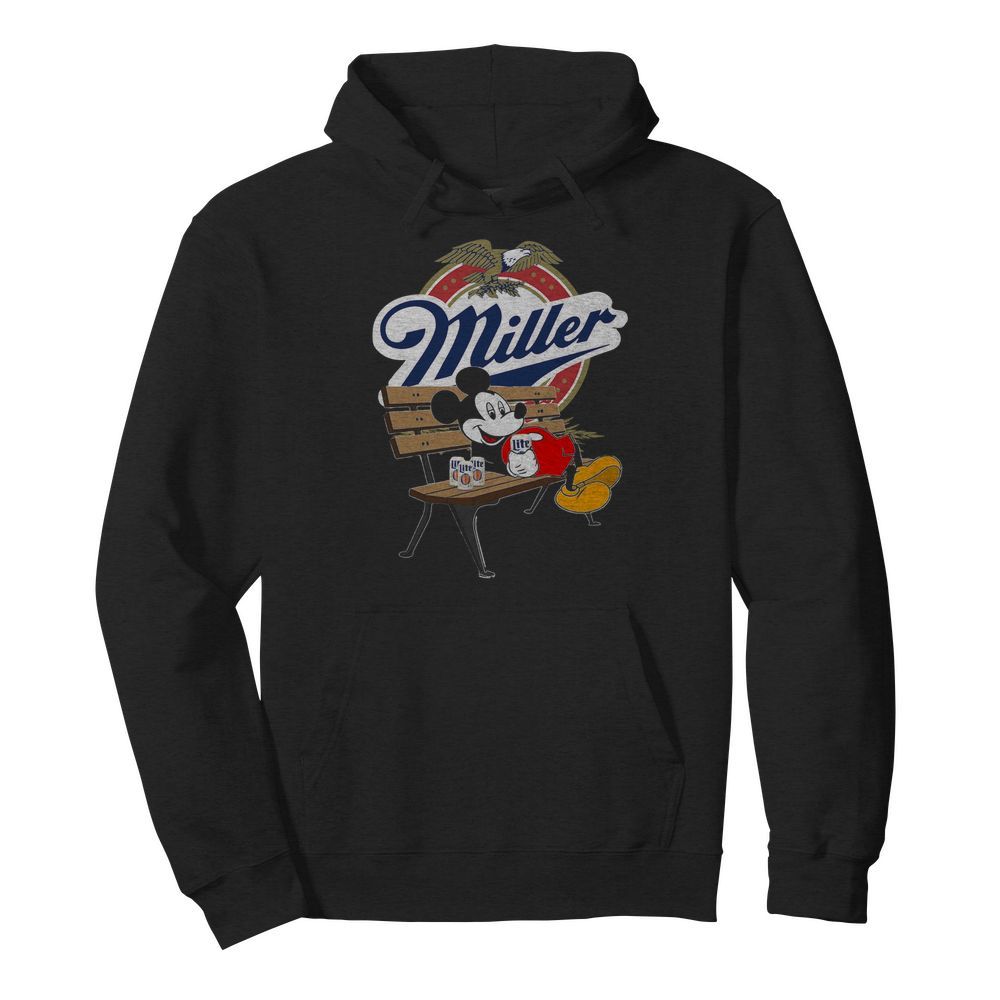 Mickey Mouse Drink Miller Beer  Unisex Hoodie