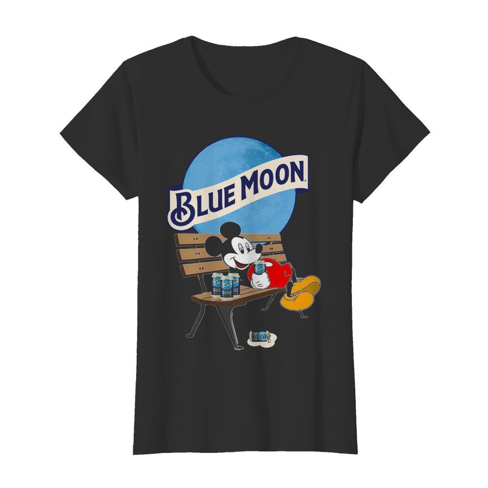 Mickey Mouse Drink Pabst Blue Moon Beer  Classic Women's T-shirt