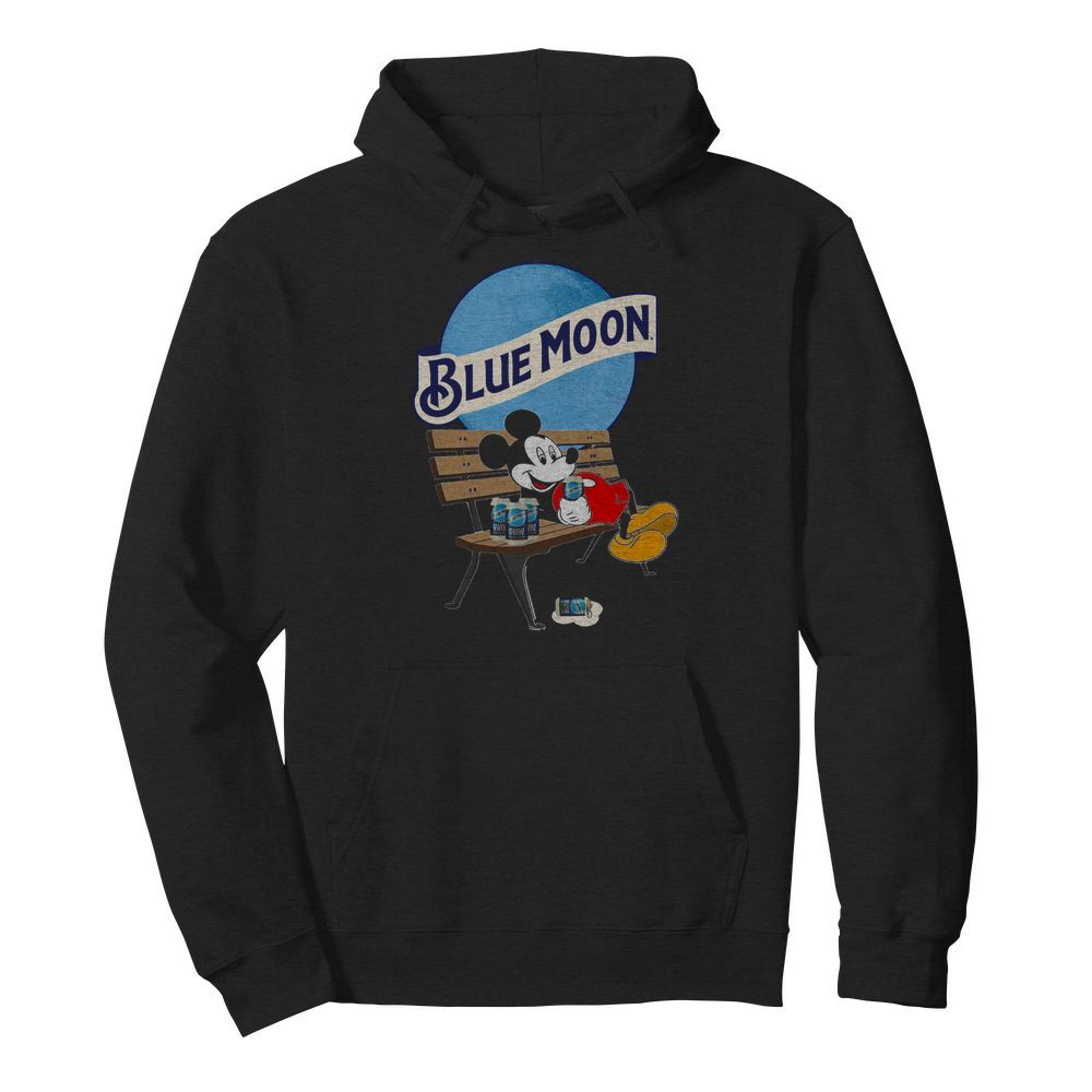 Mickey Mouse Drink Pabst Blue Moon Beer  Unisex Hoodie