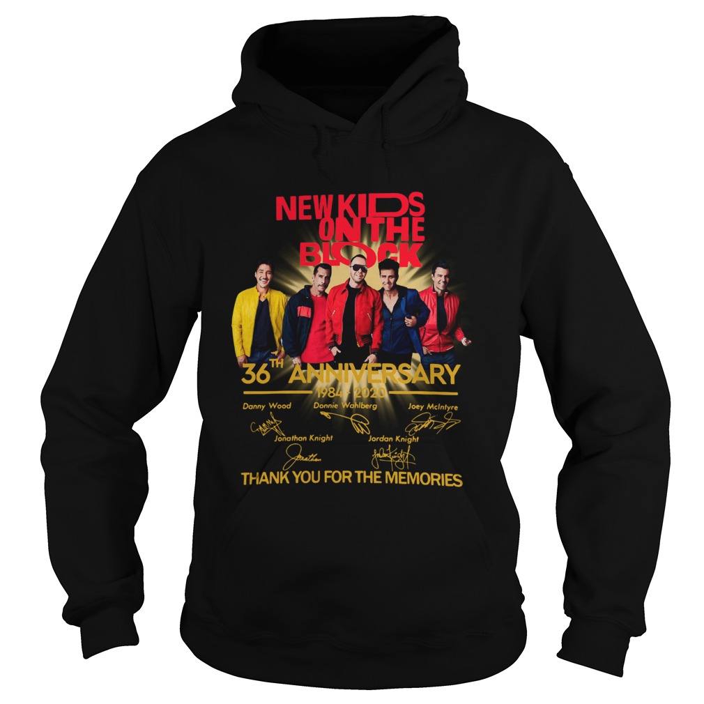 New Kids On The Block 36th Anniversary 1984 2020 Thank You For The Memories Signatures  Hoodie