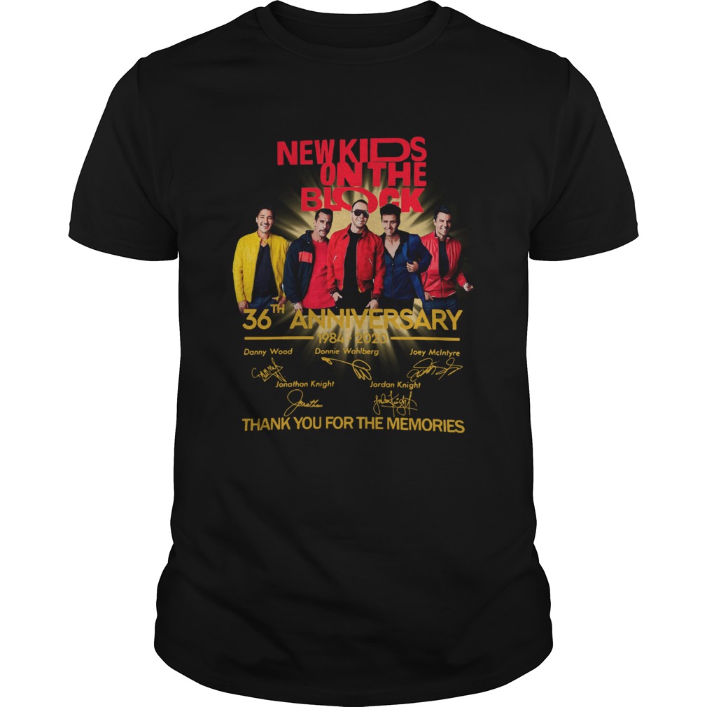 New Kids On The Block 36th Anniversary 1984 2020 Thank You For The Memories Signatures  Unisex