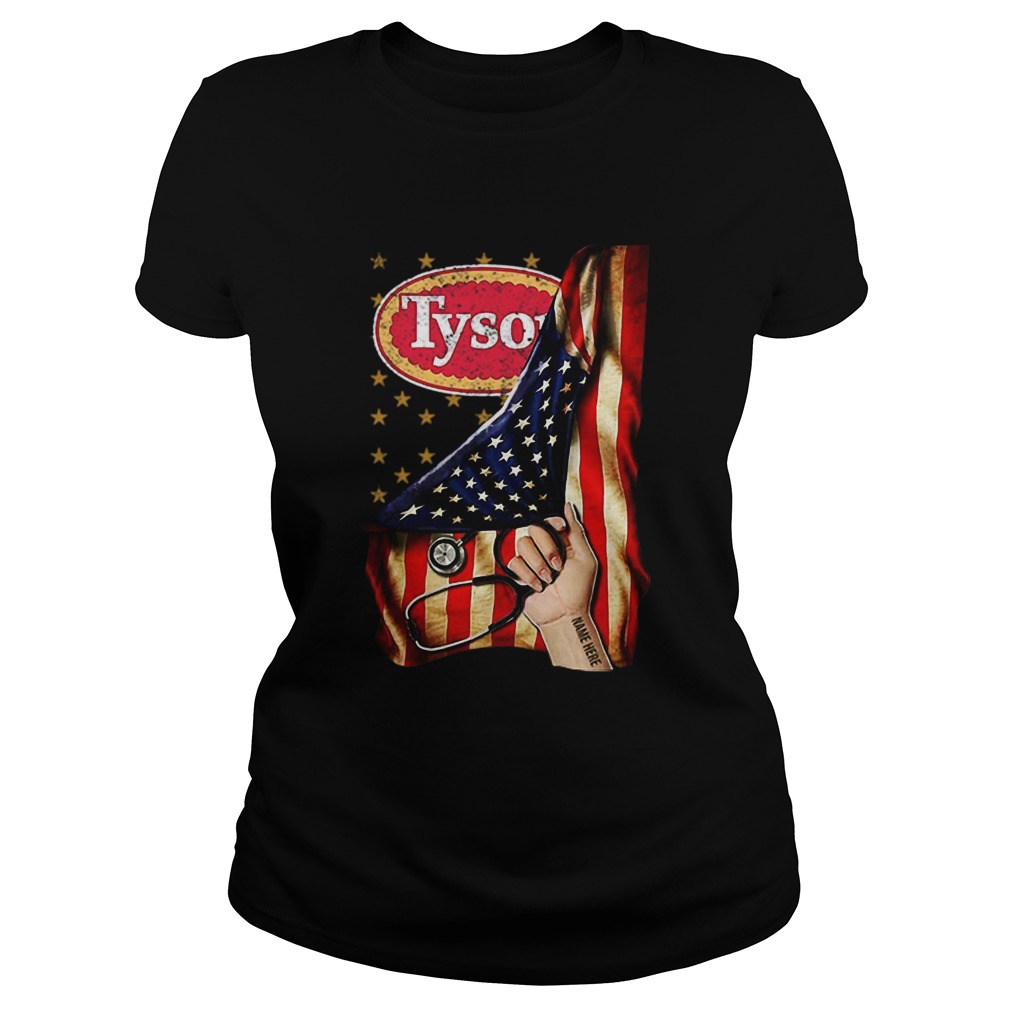 Nice America Flag Tyson Foods Inside Me  Classic Ladies