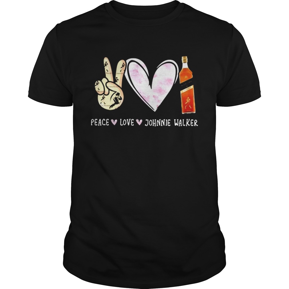 Nice Peace Love Johnnie Walker shirt