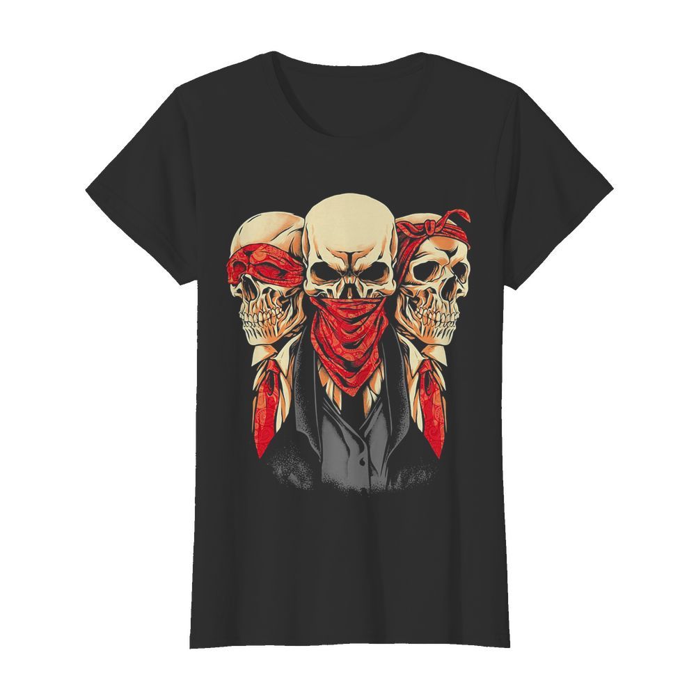 No see no listen no speak skull  Classic Women's T-shirt