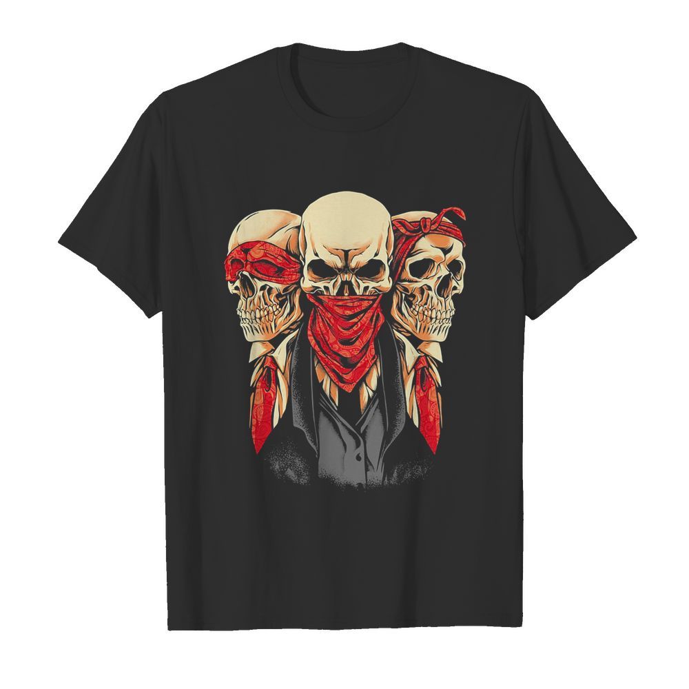 No see no listen no speak skull  Classic Men's T-shirt