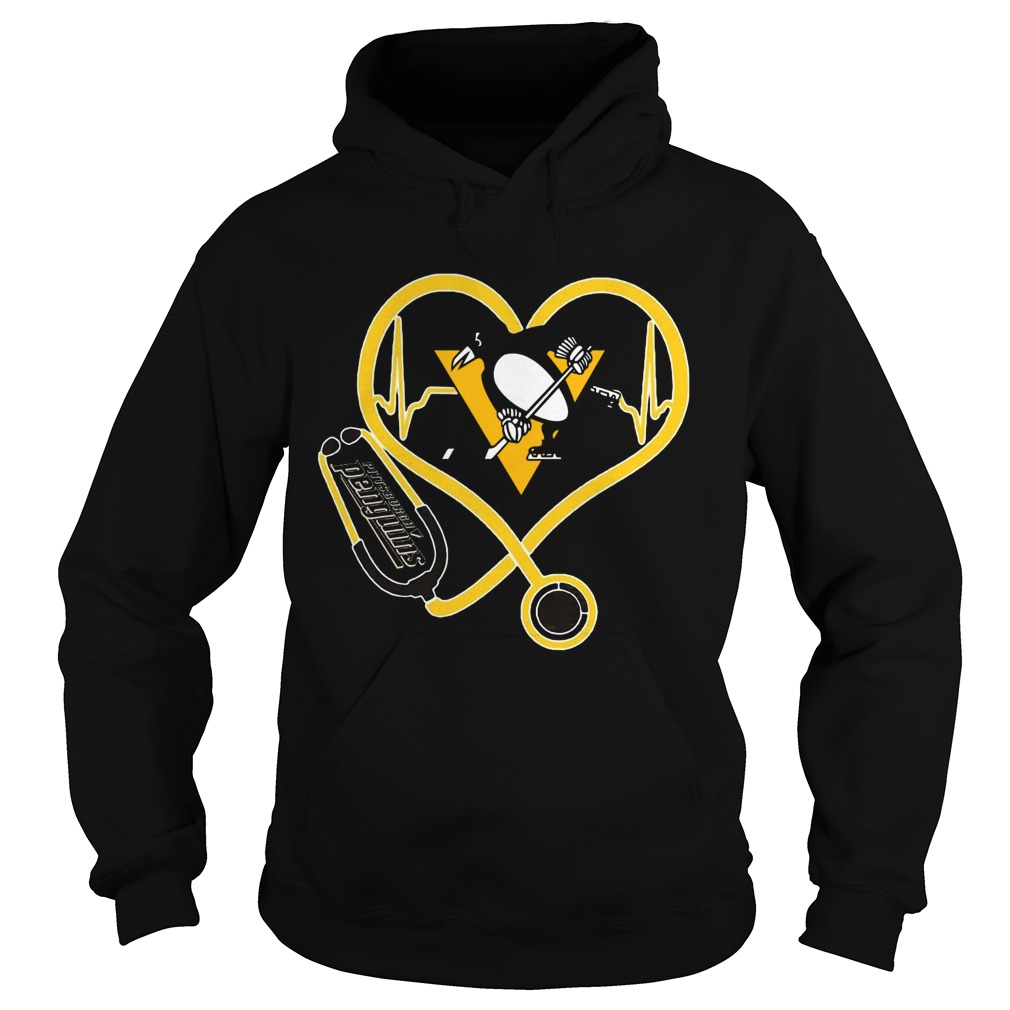 Nurse Stethoscope Love Heartbeat Pittsburgh Penguins  Hoodie