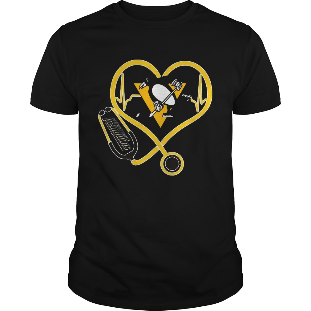 Nurse Stethoscope Love Heartbeat Pittsburgh Penguins  Unisex