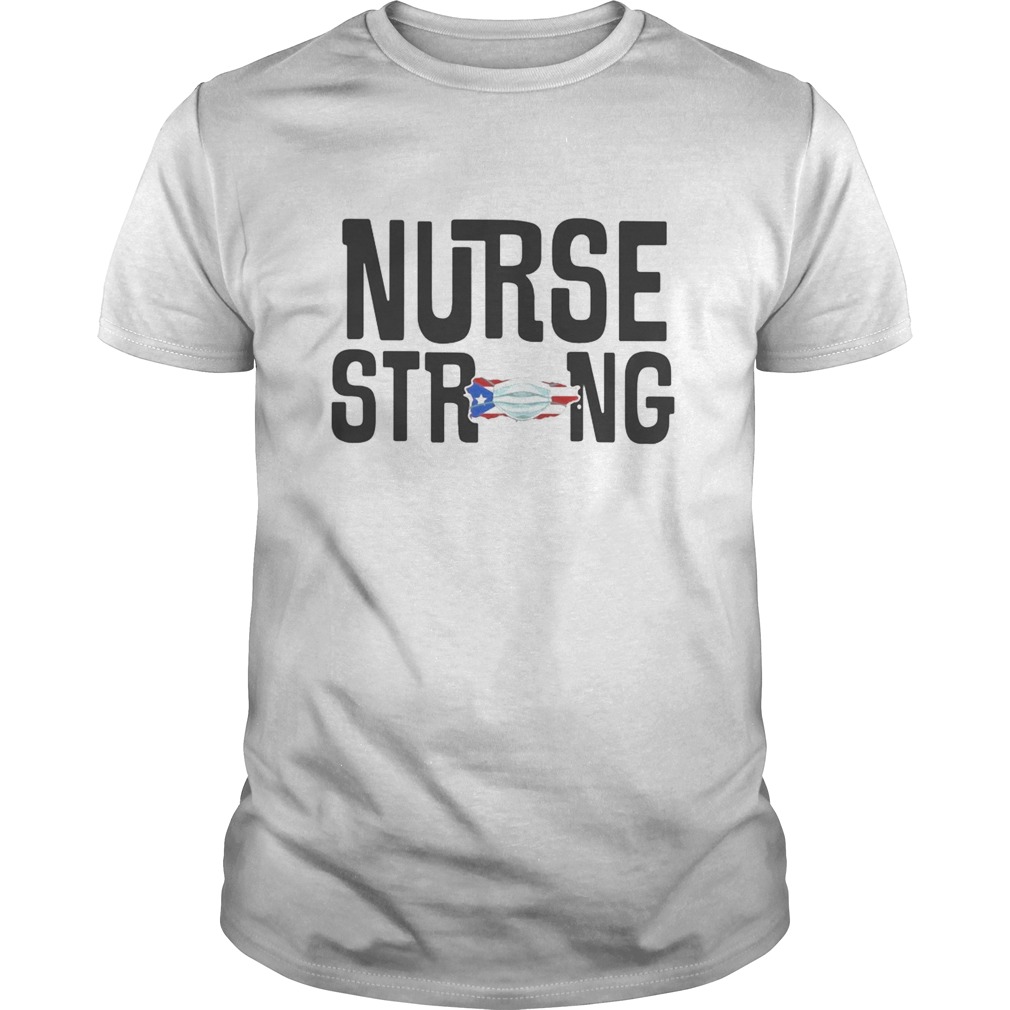 Nurse strong American flag veteran map mask shirt