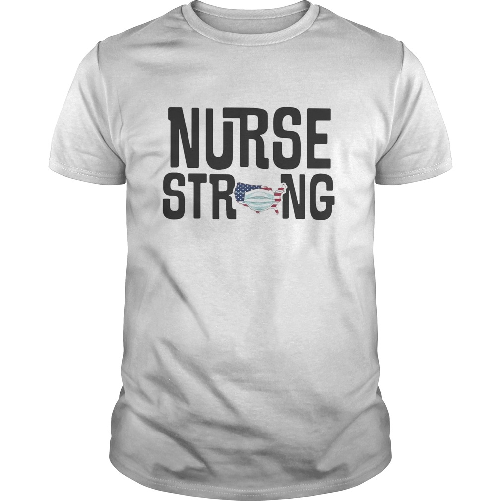 Nurse strong map American flag veteran mask shirt