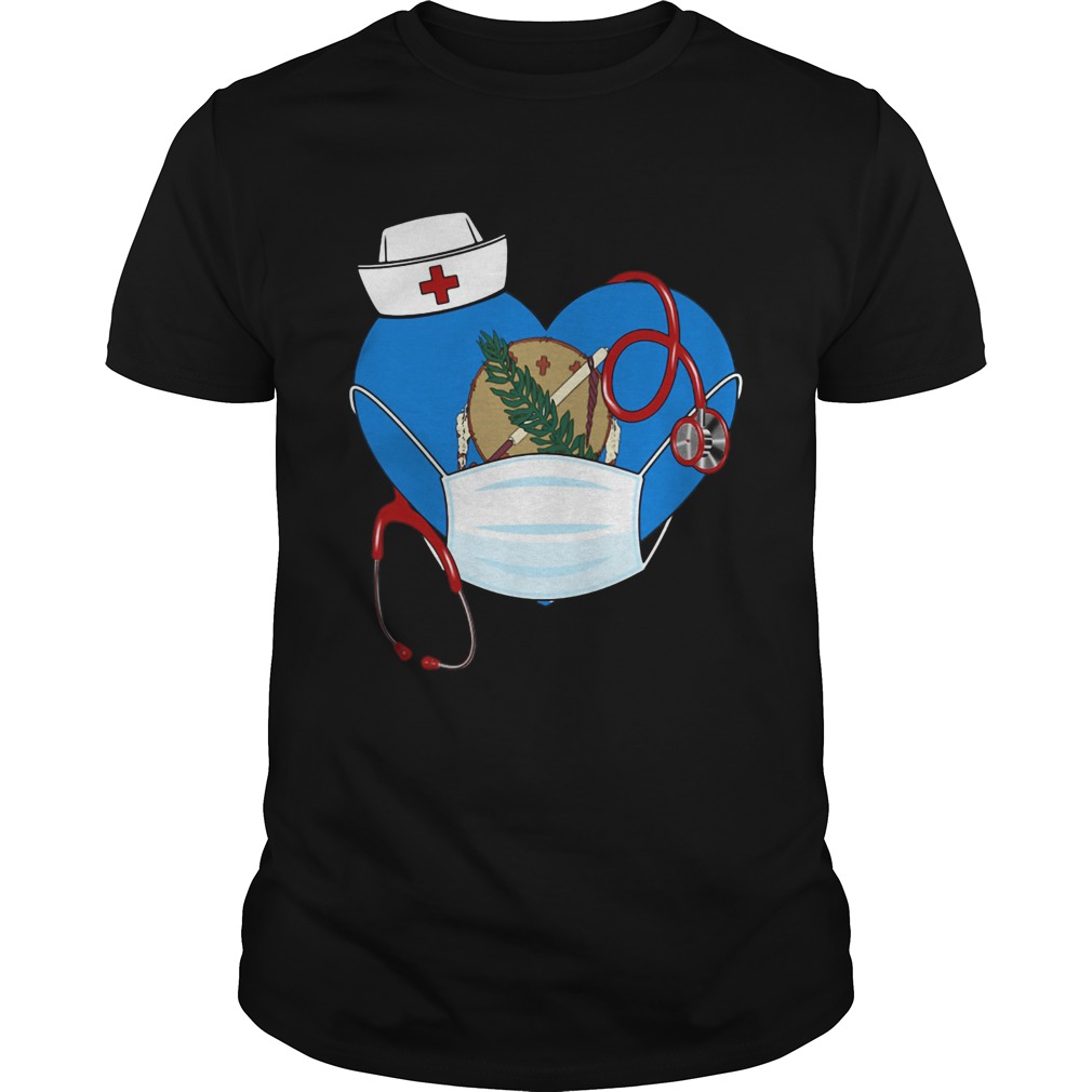 Oklahoma Heart Mask Nurse shirt