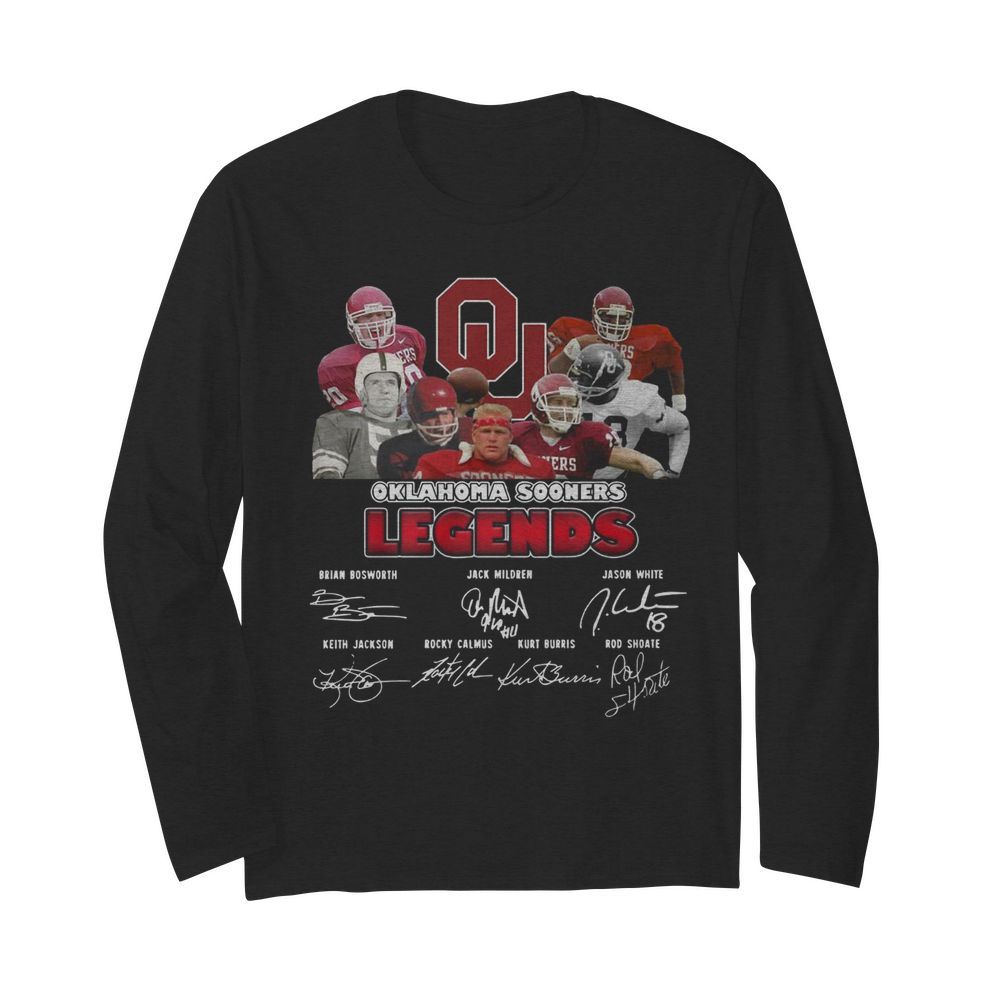 Oklahoma Sooners legends signature  Long Sleeved T-shirt 