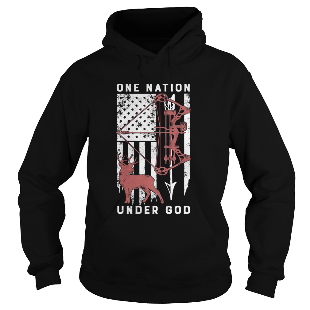 One nation under god American flag veteran  Hoodie