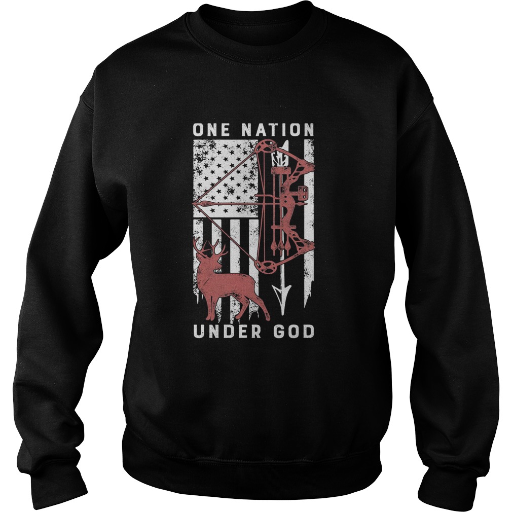 One nation under god American flag veteran  Sweatshirt