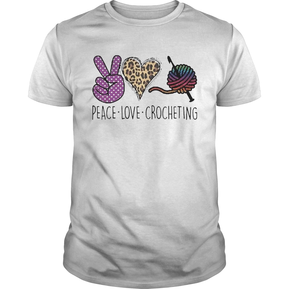 Peace Love Crocheting Leopard  Unisex