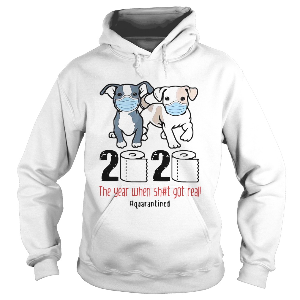 Pit Bull 2020 The Year When Shit For Real Quarantined  Hoodie