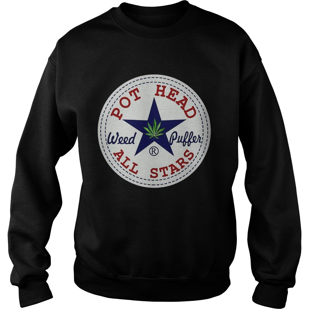 Pot head All Stars Weed Puffer  Sweatshirt