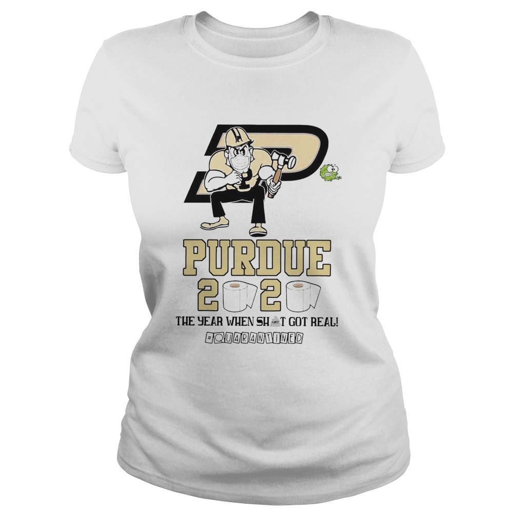 Purdue Boilermakers Mask 2020 The Year When Shit Got Real Quarantined  Classic Ladies