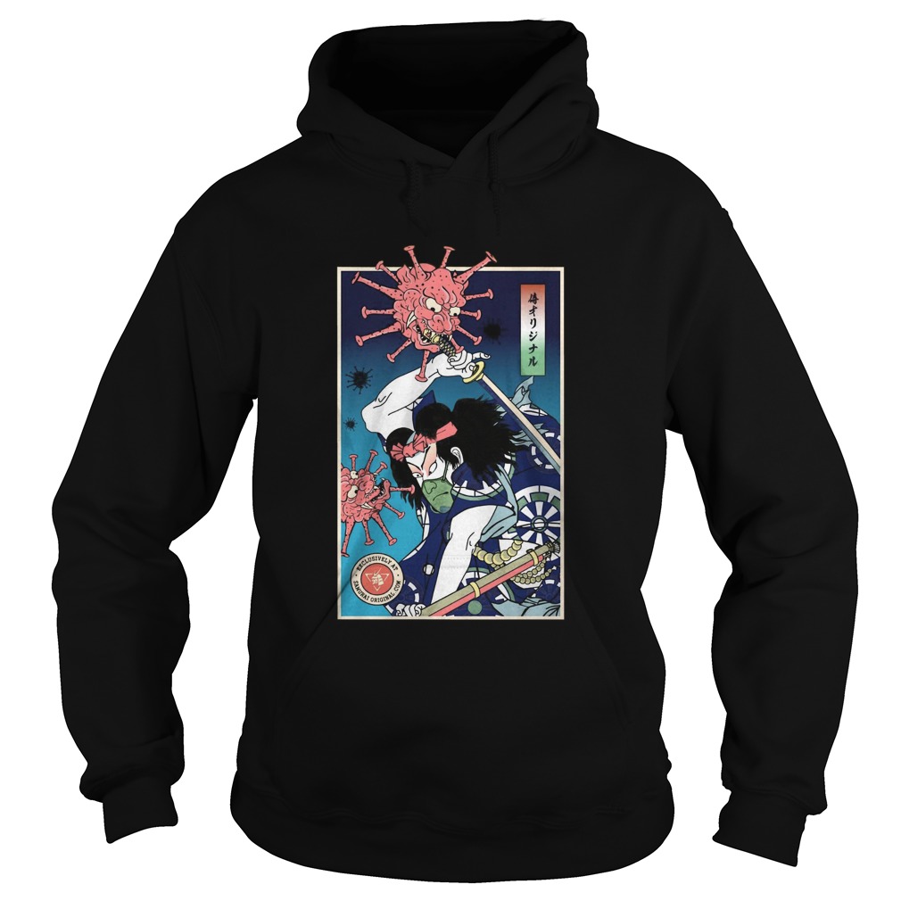 Samurai Vs Virus Demon  Hoodie