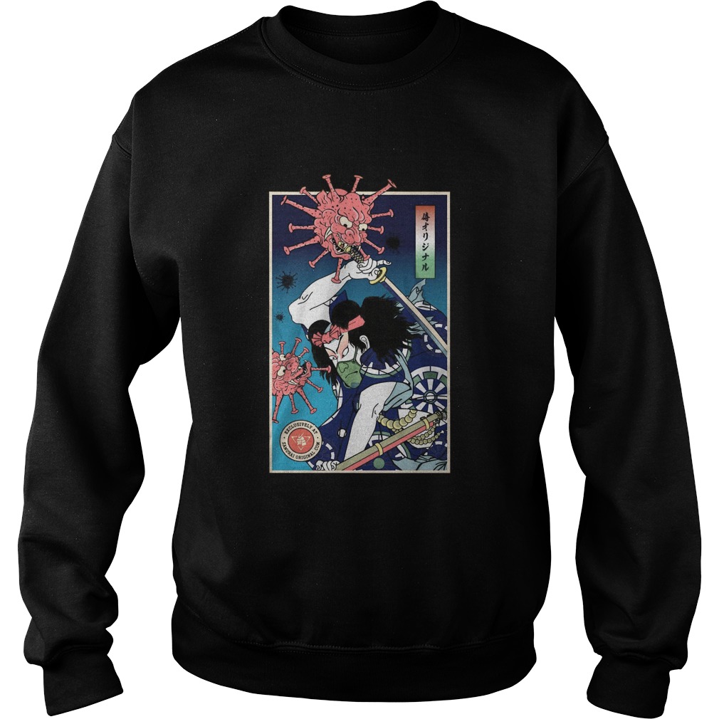 Samurai Vs Virus Demon  Sweatshirt