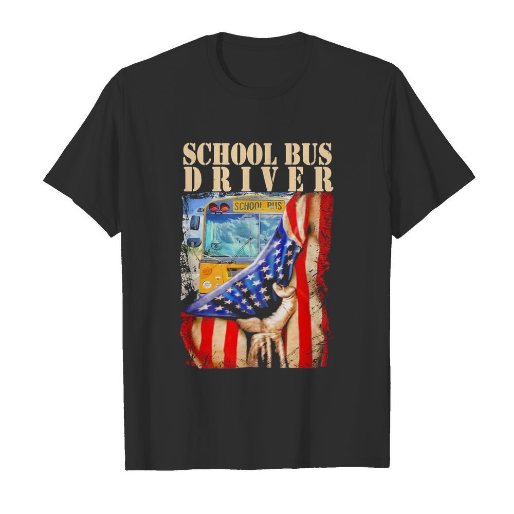 School Bus Driver American Flag shirt