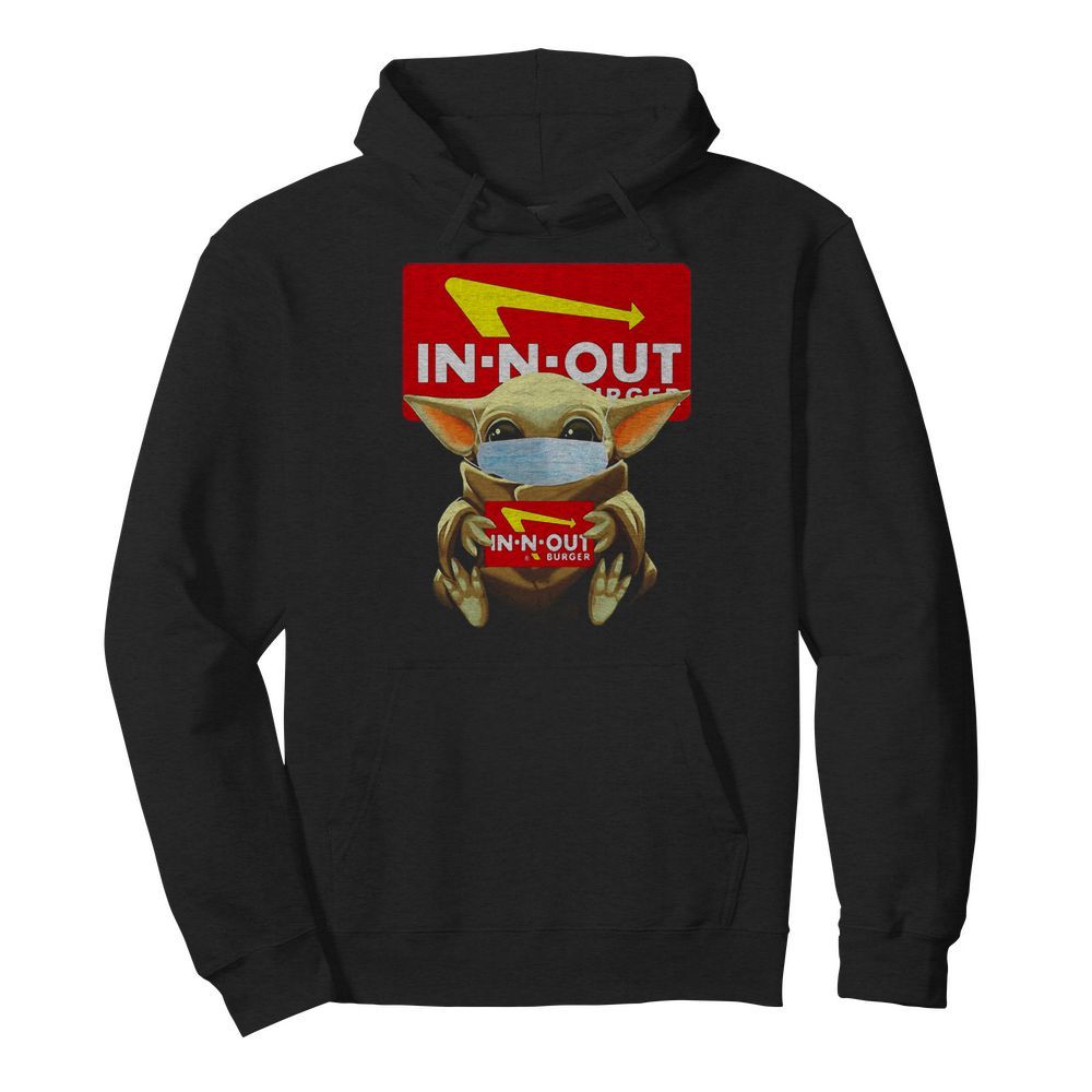 Star Wars Baby Yoda Face Mask Hug In-N-Out Coronavirus  Unisex Hoodie